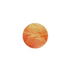 Orange Leaves Colorful Transparent Texture Of Natural Background 1  Mini Magnets