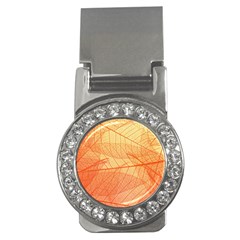 Orange Leaves Colorful Transparent Texture Of Natural Background Money Clips (cz) 