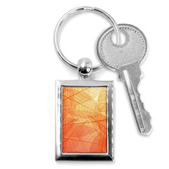 Orange Leaves Colorful Transparent Texture Of Natural Background Key Chain (rectangle)