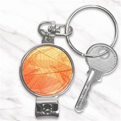 Orange Leaves Colorful Transparent Texture Of Natural Background Nail Clippers Key Chain