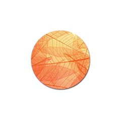 Orange Leaves Colorful Transparent Texture Of Natural Background Golf Ball Marker