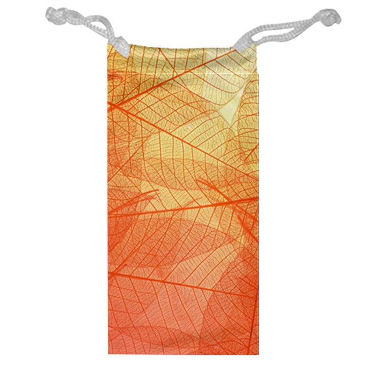 Orange Leaves Colorful Transparent Texture Of Natural Background Jewelry Bag