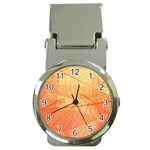 Orange Leaves Colorful Transparent Texture Of Natural Background Money Clip Watches Front