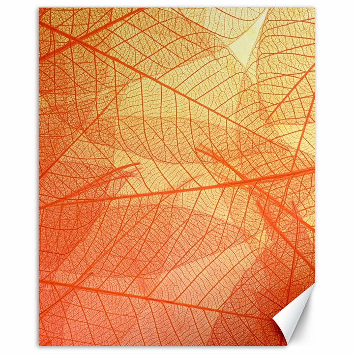 Orange Leaves Colorful Transparent Texture Of Natural Background Canvas 16  x 20 