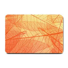 Orange Leaves Colorful Transparent Texture Of Natural Background Small Doormat