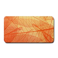 Orange Leaves Colorful Transparent Texture Of Natural Background Medium Bar Mat by Jancukart