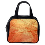 Orange Leaves Colorful Transparent Texture Of Natural Background Classic Handbag (One Side) Front