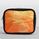 Orange Leaves Colorful Transparent Texture Of Natural Background Mini Toiletries Bag (One Side) Front