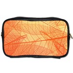 Orange Leaves Colorful Transparent Texture Of Natural Background Toiletries Bag (Two Sides) Front