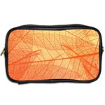 Orange Leaves Colorful Transparent Texture Of Natural Background Toiletries Bag (Two Sides) Back