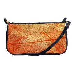 Orange Leaves Colorful Transparent Texture Of Natural Background Shoulder Clutch Bag