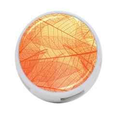 Orange Leaves Colorful Transparent Texture Of Natural Background 4-port Usb Hub (two Sides)