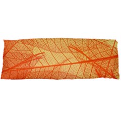 Orange Leaves Colorful Transparent Texture Of Natural Background Body Pillow Case Dakimakura (two Sides)