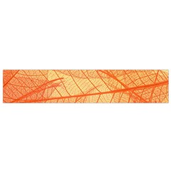 Orange Leaves Colorful Transparent Texture Of Natural Background Small Premium Plush Fleece Scarf by Jancukart