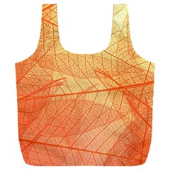 Orange Leaves Colorful Transparent Texture Of Natural Background Full Print Recycle Bag (xxl)