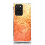 Orange Leaves Colorful Transparent Texture Of Natural Background Samsung Galaxy S20 Ultra 6.9 Inch TPU UV Case Front