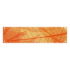 Orange Leaves Colorful Transparent Texture Of Natural Background Banner And Sign 4  X 1  by Jancukart