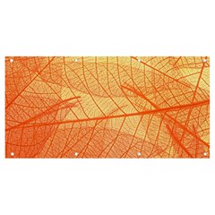 Orange Leaves Colorful Transparent Texture Of Natural Background Banner And Sign 8  X 4  by Jancukart