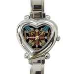 Abstract, Pattern Arabesque Design Tile Decoration Seamless Heart Italian Charm Watch Front