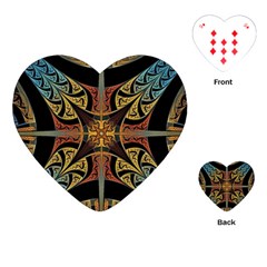 Abstract, Pattern Arabesque Design Tile Decoration Seamless Playing Cards Single Design (heart)