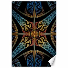 Abstract, Pattern Arabesque Design Tile Decoration Seamless Canvas 12  X 18 