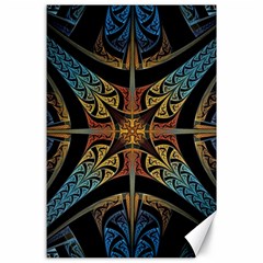 Abstract, Pattern Arabesque Design Tile Decoration Seamless Canvas 24  X 36 