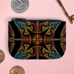 Abstract, Pattern Arabesque Design Tile Decoration Seamless Mini Coin Purse