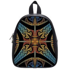 Abstract, Pattern Arabesque Design Tile Decoration Seamless School Bag (small)