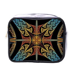 Abstract, Pattern Arabesque Design Tile Decoration Seamless Mini Toiletries Bag (one Side)