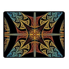 Abstract, Pattern Arabesque Design Tile Decoration Seamless One Side Fleece Blanket (small) by Jancukart