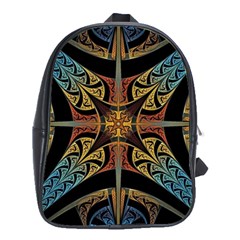 Abstract, Pattern Arabesque Design Tile Decoration Seamless School Bag (xl)