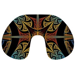 Abstract, Pattern Arabesque Design Tile Decoration Seamless Travel Neck Pillow