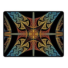 Abstract, Pattern Arabesque Design Tile Decoration Seamless Fleece Blanket (small) by Jancukart