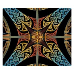 Abstract, Pattern Arabesque Design Tile Decoration Seamless Premium Plush Fleece Blanket (small)