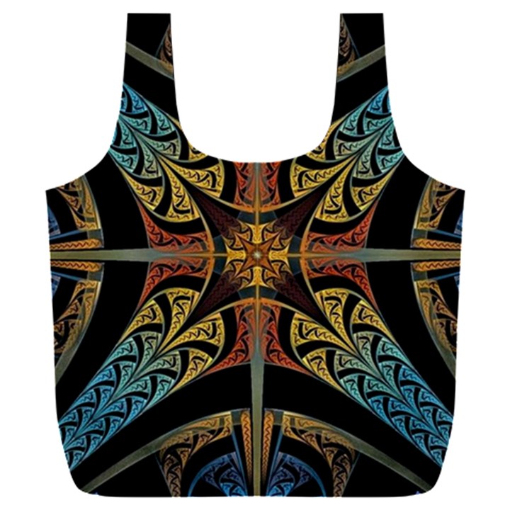 Abstract, Pattern Arabesque Design Tile Decoration Seamless Full Print Recycle Bag (XXXL)