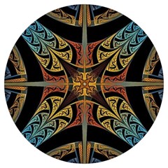 Abstract, Pattern Arabesque Design Tile Decoration Seamless Round Trivet