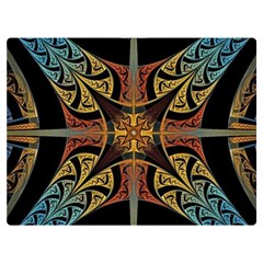 Abstract, Pattern Arabesque Design Tile Decoration Seamless One Side Premium Plush Fleece Blanket (extra Small)