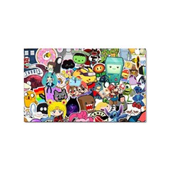 Assorted Cartoon Characters Doodle  Style Heroes Sticker (rectangular) by Jancukart