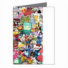 Assorted Cartoon Characters Doodle  Style Heroes Greeting Cards (pkg Of 8)