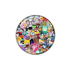 Assorted Cartoon Characters Doodle  Style Heroes Hat Clip Ball Marker (10 Pack)