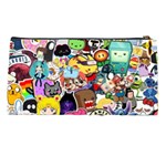 Assorted Cartoon Characters Doodle  Style Heroes Pencil Case Back