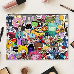 Assorted Cartoon Characters Doodle  Style Heroes Cosmetic Bag (xl)