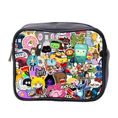 Assorted Cartoon Characters Doodle  Style Heroes Mini Toiletries Bag (two Sides) by Jancukart