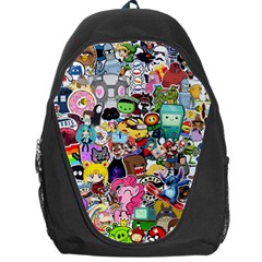 Assorted Cartoon Characters Doodle  Style Heroes Backpack Bag