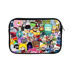 Assorted Cartoon Characters Doodle  Style Heroes Apple Ipad Mini Zipper Cases