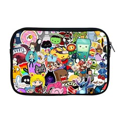 Assorted Cartoon Characters Doodle  Style Heroes Apple Macbook Pro 17  Zipper Case by Jancukart