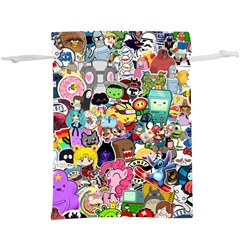 Assorted Cartoon Characters Doodle  Style Heroes Lightweight Drawstring Pouch (xl) by Jancukart