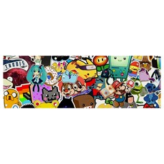 Assorted Cartoon Characters Doodle  Style Heroes Banner And Sign 9  X 3 