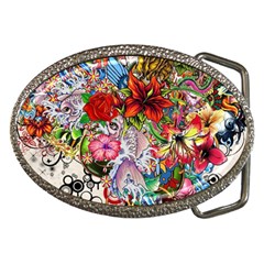 Romantic Cotton Pattern Wallpaper Texture Design Art Belt Buckles