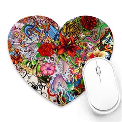 Romantic Cotton Pattern Wallpaper Texture Design Art Heart Mousepad